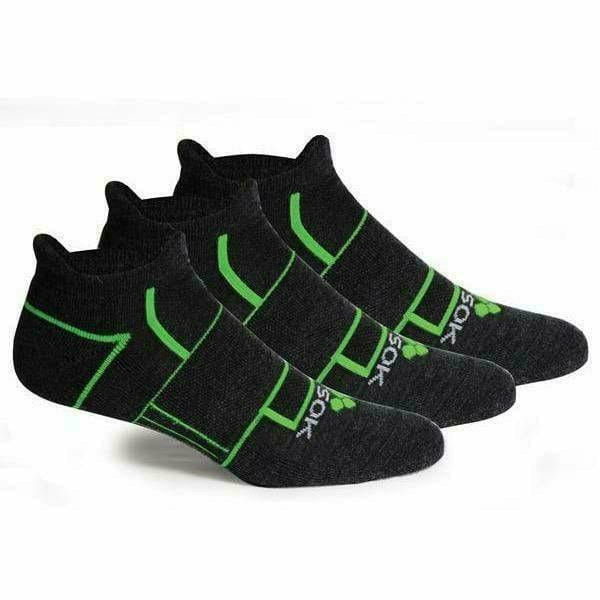 Fitsok ISW Isowool Technical No Show Socks 3-Pack  -  Small / Charcoal