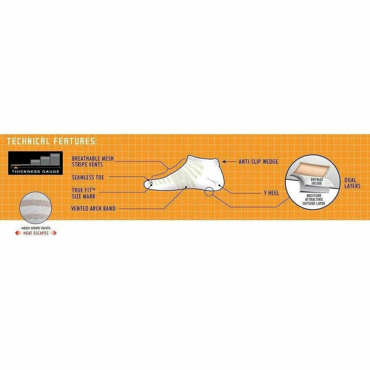 Drymax Hyper Thin Running Crew Socks  -