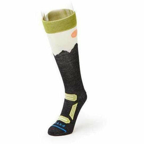 FITS Ultra Light Ski OTC Socks  -  Small / Woodbine/Coal