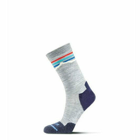 FITS Mountainscape Light Hiker Crew Socks  -  Small / Light Gray