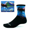 Swiftwick Vision Six Impression National Parks Collection Crew Socks  -  Small / Glacier