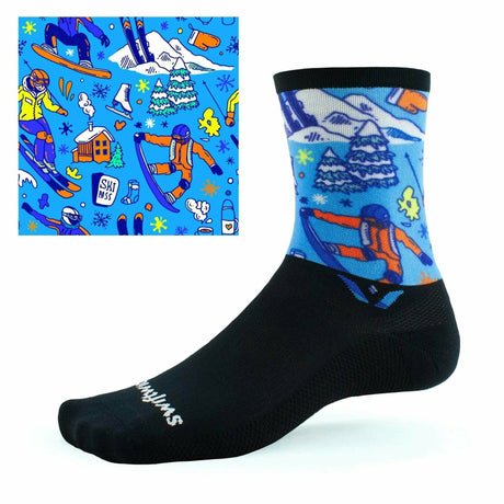 Swiftwick Vision Six Limited Edition Snowboard Crew Socks  -  Small / Snowboard