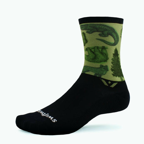 Swiftwick Vision Six Science Book Crew Socks  -  Medium / Land