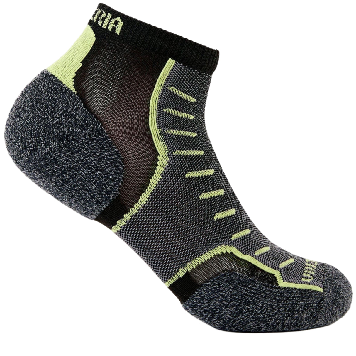 Thorlo Experia TECHFIT Light Cushion Low-Cut Socks  -  Small / Black/Lime
