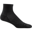 Darn Tough Mens Run Quarter Crew Ultra-Lightweight Socks  -  Medium / Black