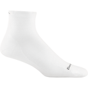 Darn Tough Mens Run Quarter Crew Ultra-Lightweight Socks  -  Medium / White