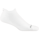 Darn Tough Mens Run No Show Tab Ultra-Lightweight Socks  -  Medium / White