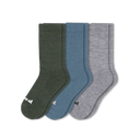 Pacas Mens Alpaca Crew Socks 3-Pack  -  Medium/Large / Gray/Olive/Denim