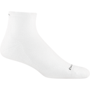 Darn Tough Mens Run Coolmax Quarter Ultra-Lightweight Socks  -  Medium / White