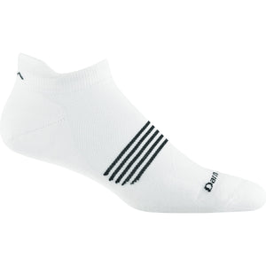 Darn Tough Mens Element No Show Tab Lightweight Running Socks  -  Small / White