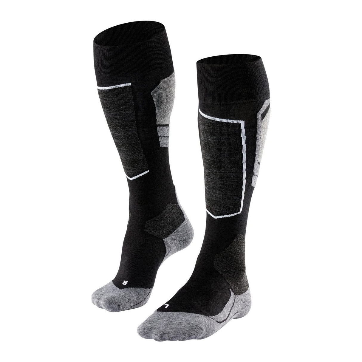 FALKE Mens SK4 Skiing Knee High Socks  -  42-43 / Black/Mix