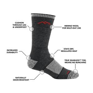 Darn Tough Mens Hiker Boot Full Cushion Midweight Socks  - 