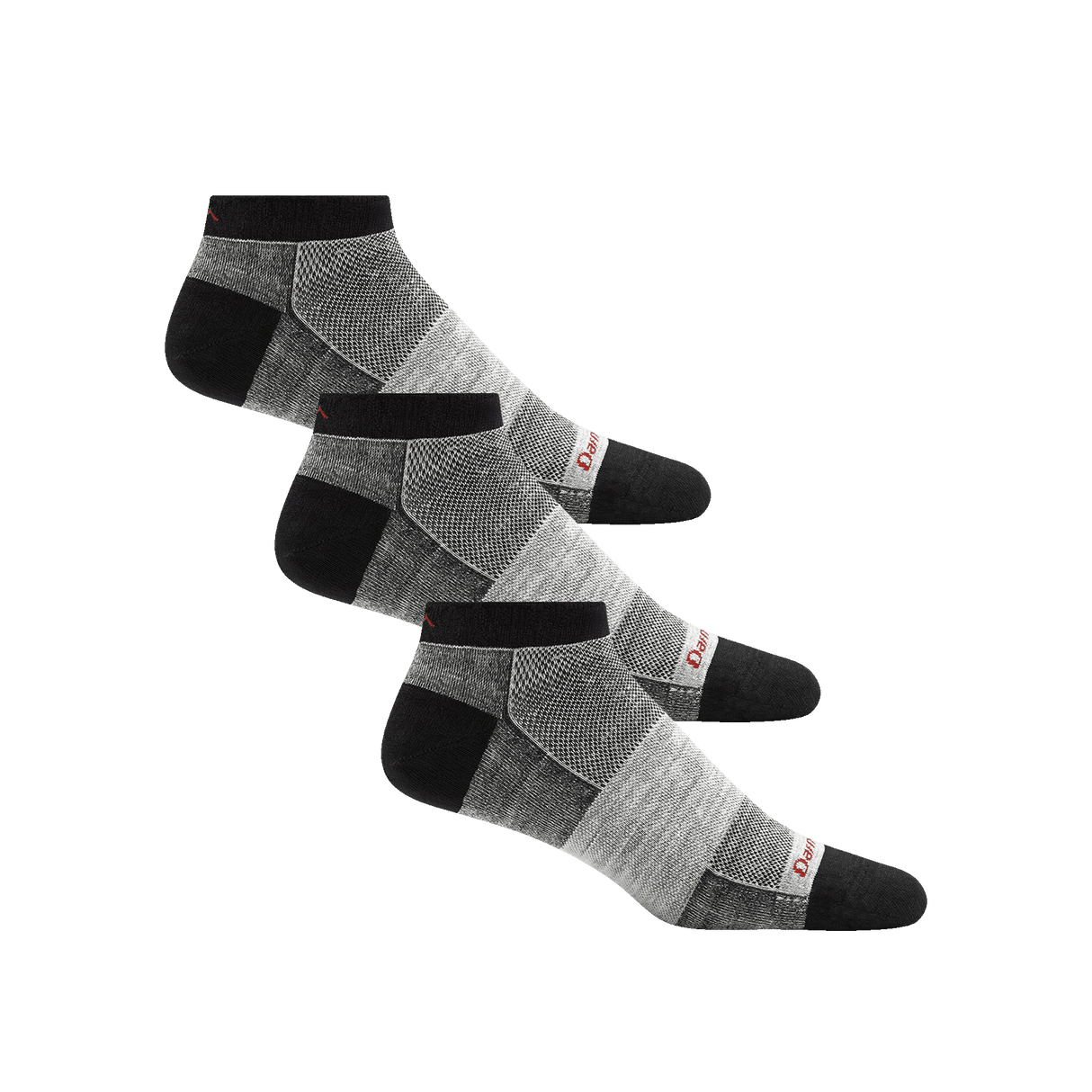 Darn Tough Mens No Show Lightweight Running 3-Pack Socks  -  Medium / Charcoal