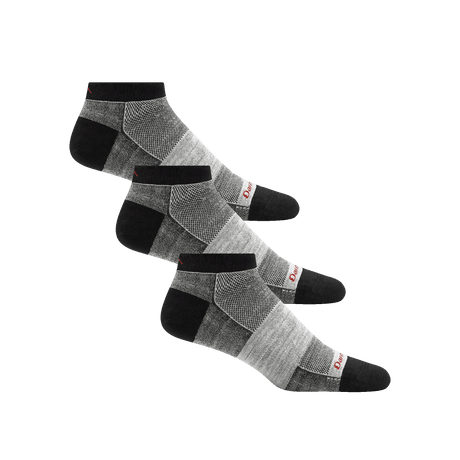 Darn Tough Mens No Show Lightweight Running 3-Pack Socks  -  Medium / Charcoal
