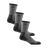 Darn Tough Mens Hiker Micro Crew Midweight Hiking 3-Pack Socks  -  Large / Charcoal