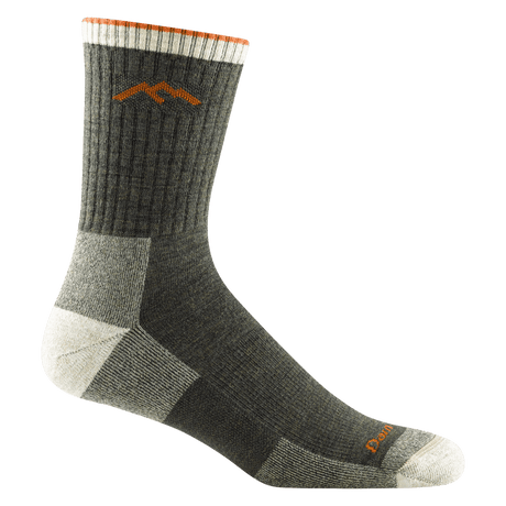 Darn Tough Mens Hiker Micro Crew Midweight Hiking Socks  -  Small / Olive