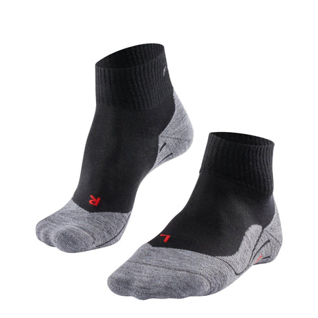 FALKE Womens TK5 Wander Short Trekking Mini-Crew Socks  -  35-36 / Black/Mix