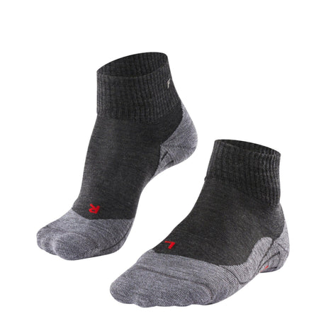FALKE Womens TK5 Wander Short Trekking Mini-Crew Socks  -  35-36 / Asphalt