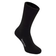 Wrightsock Ultra Thin Crew Single Layer Socks  -  Small / Black