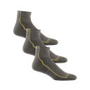 Darn Tough Mens Hiker Quarter Midweight Hiking 3-Pack Socks  -  Large / Taupe