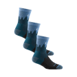 Darn Tough Womens Treeline Micro Crew Midweight Hiking 3-Pack Socks  -  Medium / Blue
