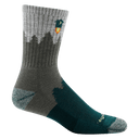 Darn Tough Mens Number 2 Micro Crew Midweight Hiking Socks  -  Medium / Green