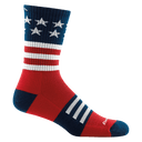 Darn Tough Mens Captain Stripe Micro Crew Lightweight Hiking Socks  -  Small / Stars and Stripes