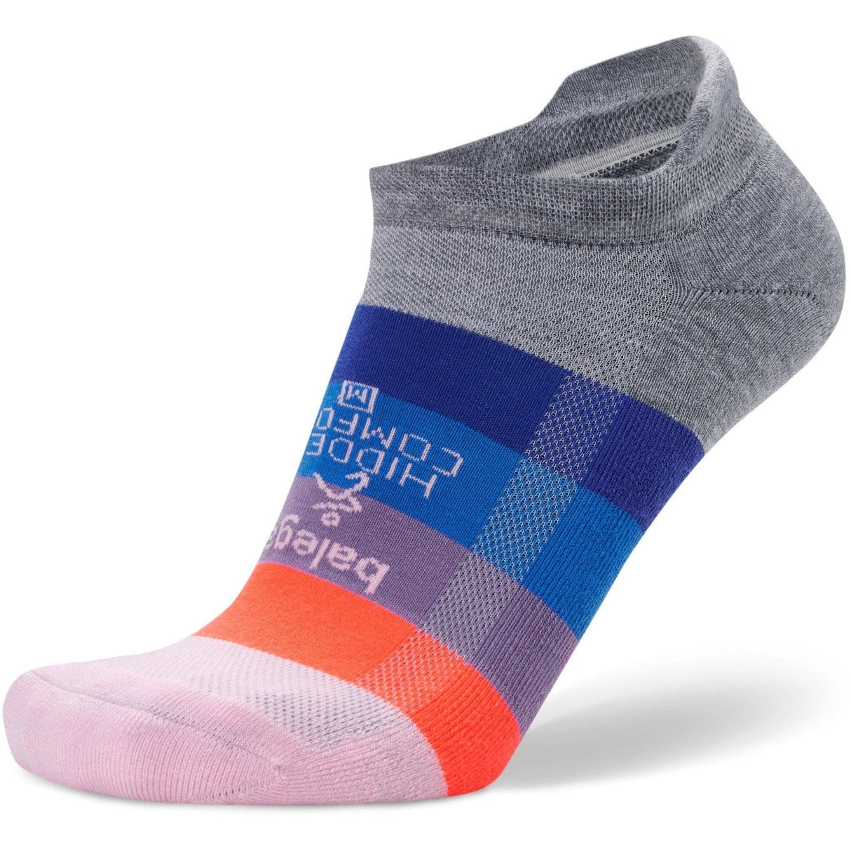 Balega Hidden Comfort No Show Tab Socks - Clearance  -  Large / Midgray/Swift Violet