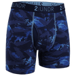 2UNDR Mens Swing Shift Boxer Brief Prints  -  Small / Blue Storm
