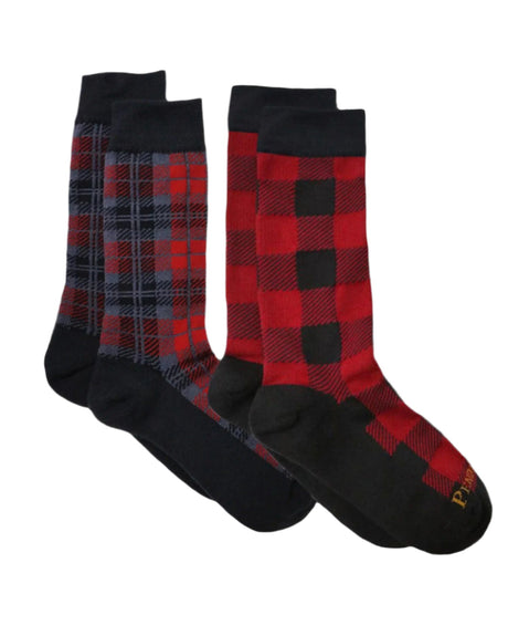 Pendleton Plaid 2-Pack Socks  -  Medium / Red