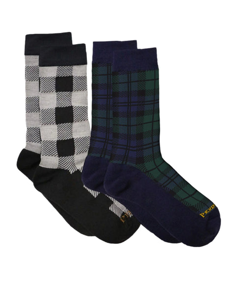 Pendleton Plaid 2-Pack Socks  -  Medium / Blue