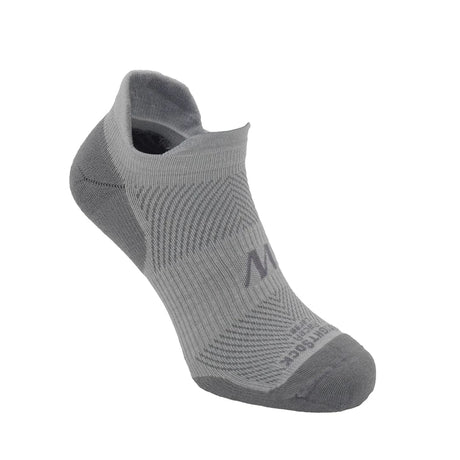 Wrightsock Racer Single Layer Double Tab Socks  -  Small / Grey Heather
