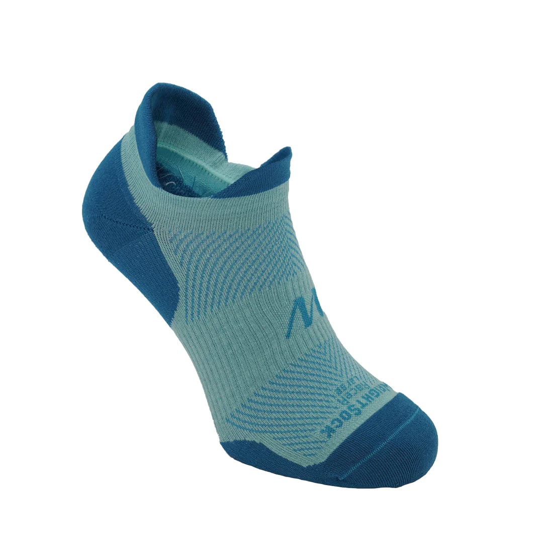 Wrightsock Racer Single Layer Double Tab Socks  -  Small / Turquoise