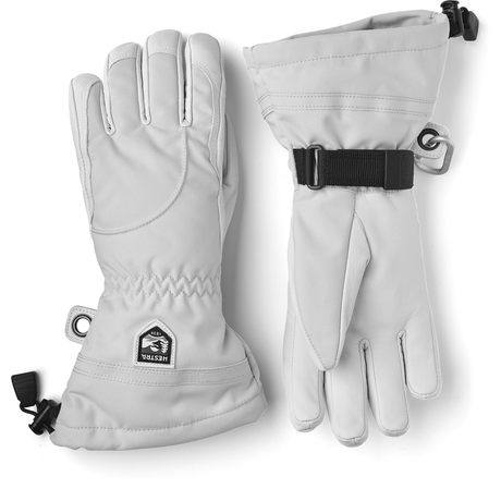 Hestra Womens Heli Ski Gloves  -  5 / Misty Gray/Off White