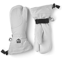 Hestra Womens Heli Ski 3-Finger Mittens  -  5 / Misty Gray/Off White