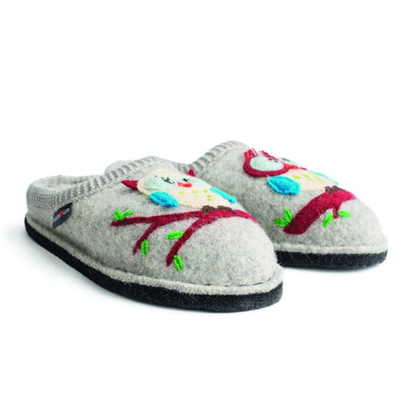 Haflinger Olivia Wool Slippers  -  36 / Silver Gray
