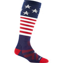 Darn Tough Kids Captain Stripes Jr Over-the-Calf Lightweight Ski & Snowboard Socks - Clearance  -  Small / Stars and Stripes