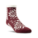 Woolrich Aloe Double Layer Socks  -  One Size Fits Most / Snowflake Burgundy
