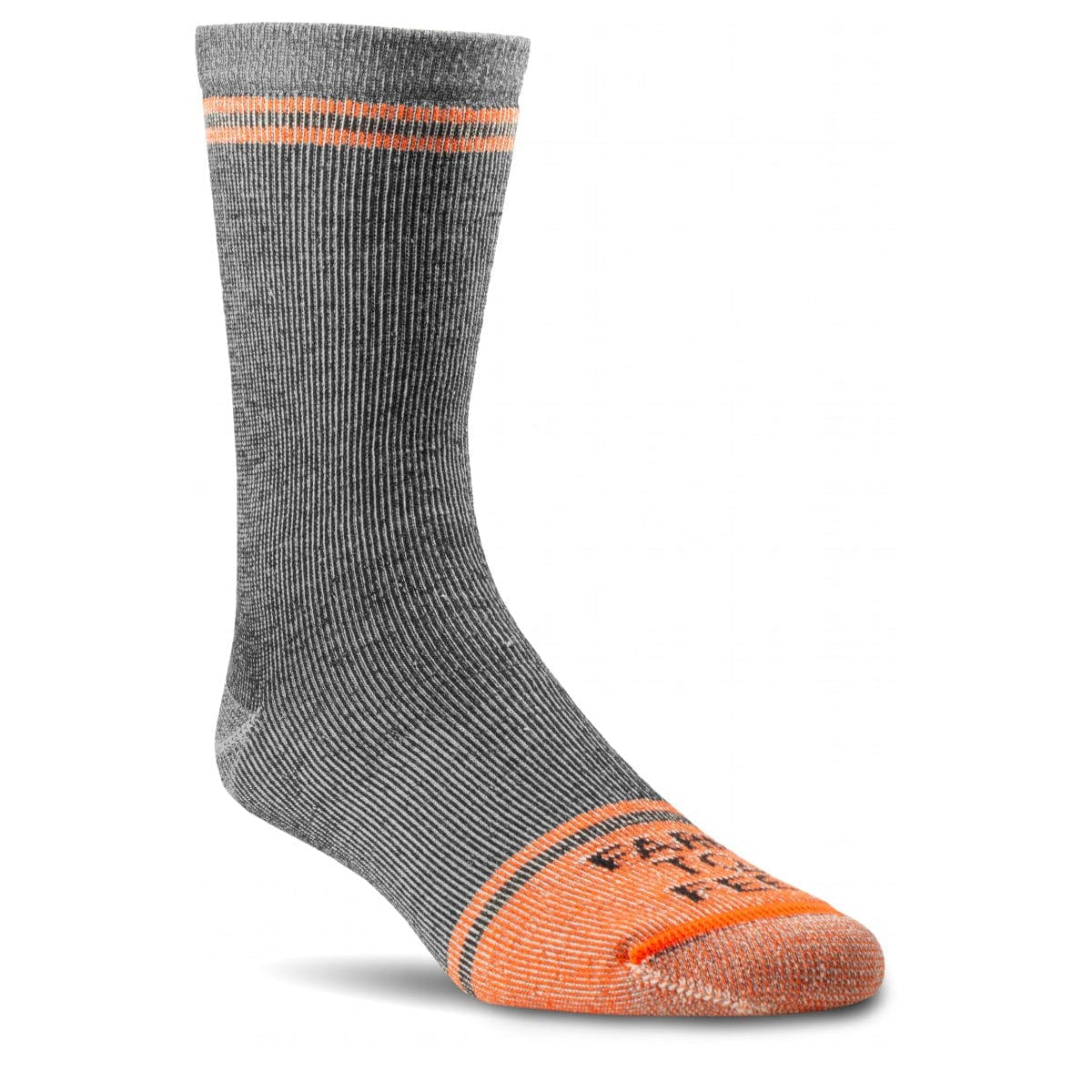 Farm to Feet St. Louis Full Cushion 3/4 Crew Work Socks  -  Medium / Grey/Orange