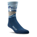 Farm to Feet Outdoor Trail Cape Light Targeted Cushion 3/4 Crew Socks  -  Small / Denim Blue