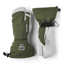 Hestra Army Leather Heli Ski 3-Finger Mittens  -  6 / Olive