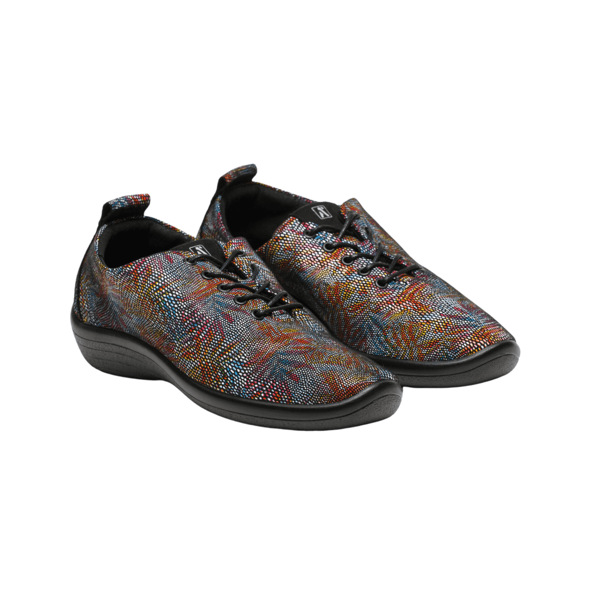 Arcopedico Womens Lanin Shoes  -  37 / Black Palm Multi