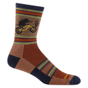 Darn Tough Mens Willoughby Micro Crew Lightweight Hiking Socks  -  Medium / Chestnut