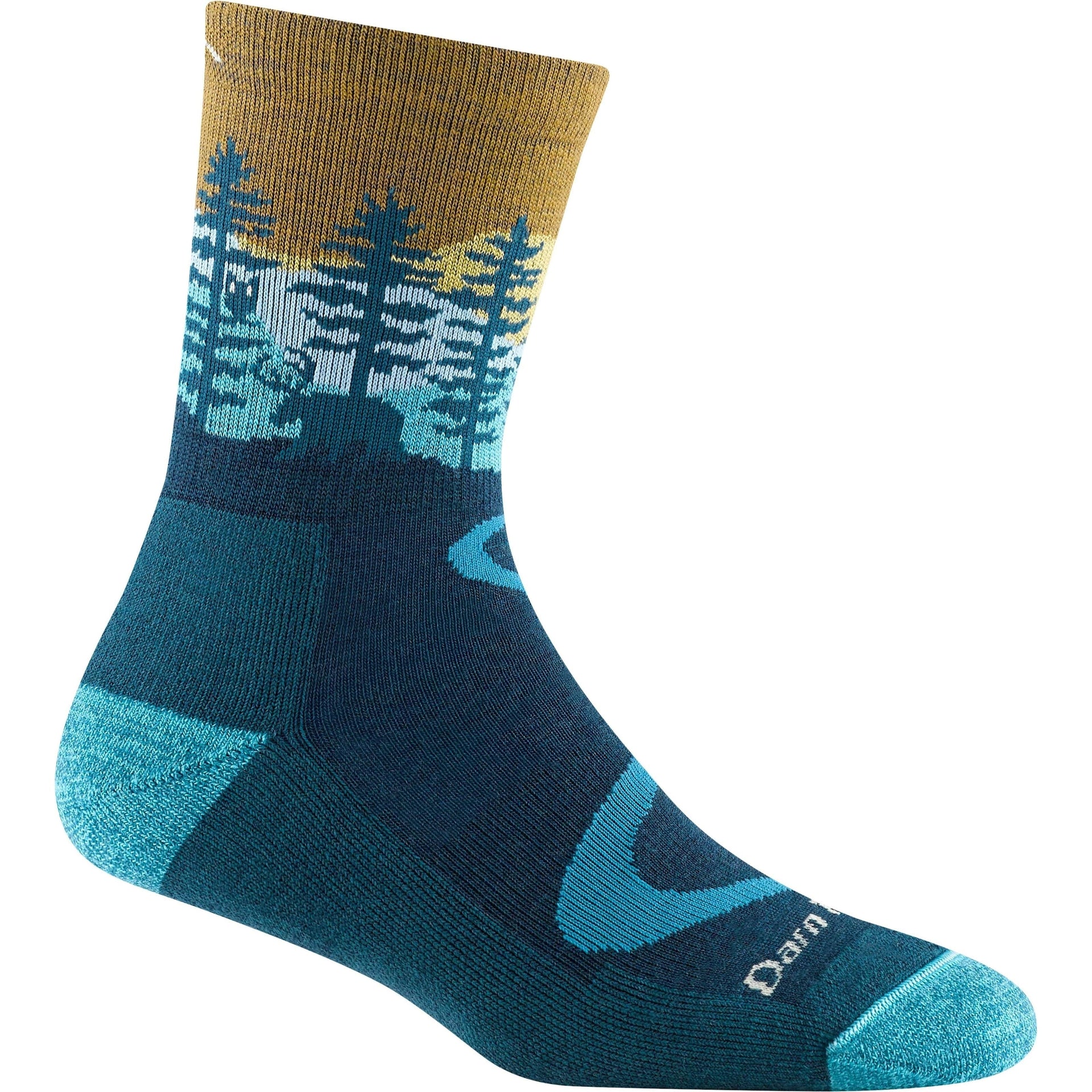 Darn Tough Womens Northwoods Micro Crew Midweight Hiking Socks - Small / Dark Teal