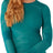 Smartwool Womens Intraknit Thermal Merino Base Layer Crew - Clearance  -  X-Large / Emerald-White