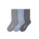 Pacas Womens Lightweight Alpaca Crew Socks 3-Pack  -  Small/Medium / Basic & Dot