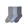 Pacas Womens Lightweight Alpaca Crew Socks 3-Pack  -  Small/Medium / Basic & Dot