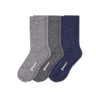 Pacas Womens Lightweight Alpaca Crew Socks 3-Pack  -  Small/Medium / Gray/Charcoal/Navy