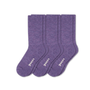 Pacas Womens Lightweight Alpaca Crew Socks 3-Pack  -  Medium/Large / Purple