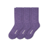 Pacas Womens Lightweight Alpaca Crew Socks 3-Pack  -  Medium/Large / Purple